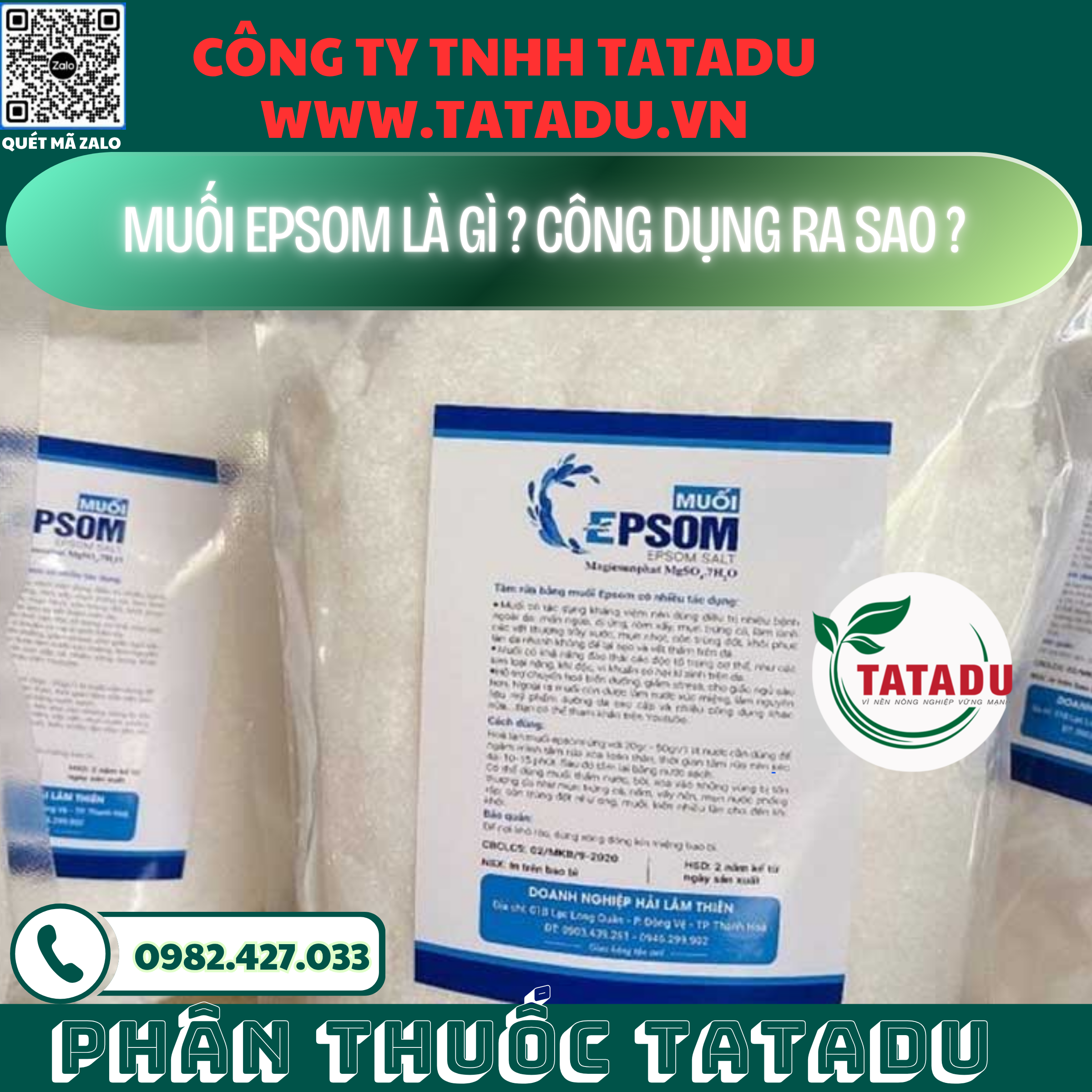 MUOI EPSOM LA GI CONG DUNG RA SAO