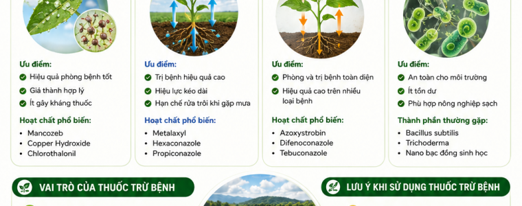 CÁC NHÓM THUỐC TRỪ BỆNH TRONG NGÀNH THUỐC BẢO VỆ THỰC VẬT
