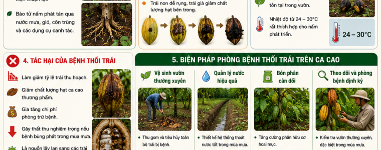 BỆNH THỐI TRÁI TRÊN CÂY CA CAO