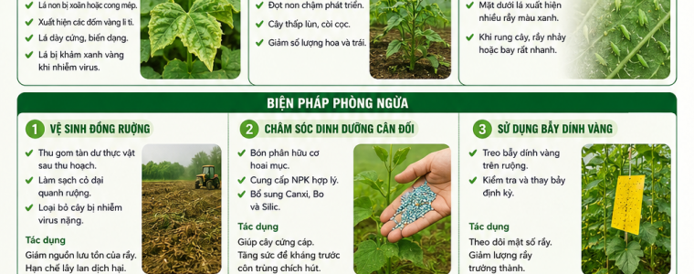 RẦY XANH GÂY HẠI TRÊN CÂY DƯA LEO (DƯA CHUỘT) VÀ BIỆN PHÁP PHÒNG TRỊ