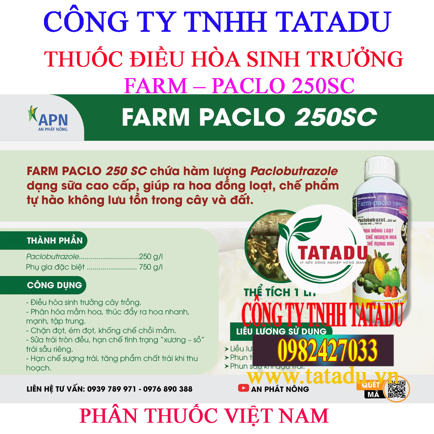 FARM – PACLO 250SC HDSD FARM – PACLO 250SC HDSD