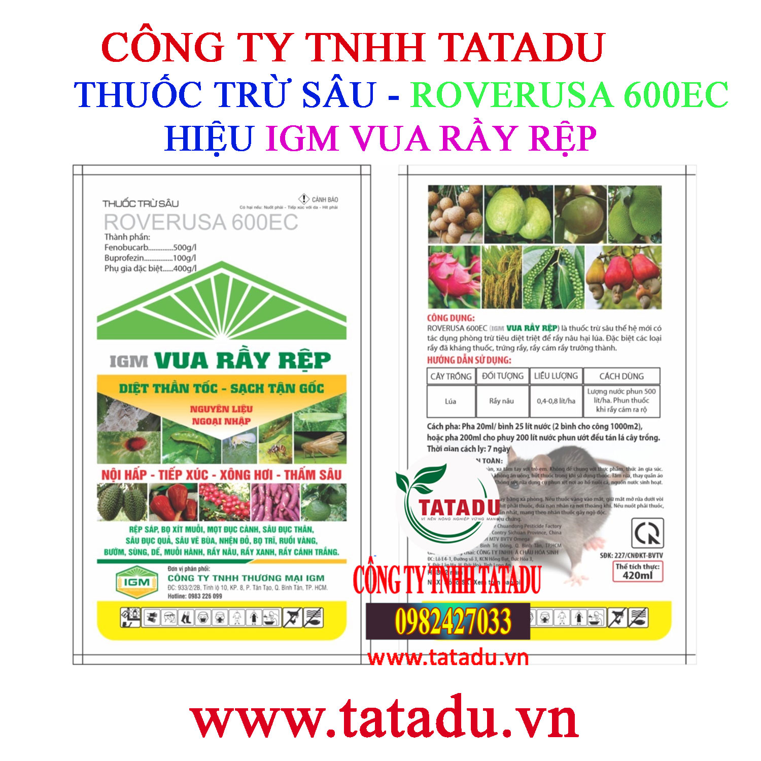 ROVERUSA 600EC HIỆU IGM VUA RẦY RỆP