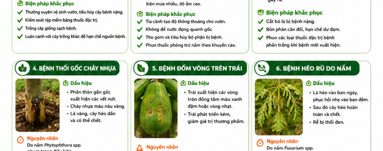 MỘT SỐ BỆNH THƯỜNG GẶP TRÊN CÂY ĐU ĐỦ VÀ BIỆN PHÁP KHẮC PHỤC