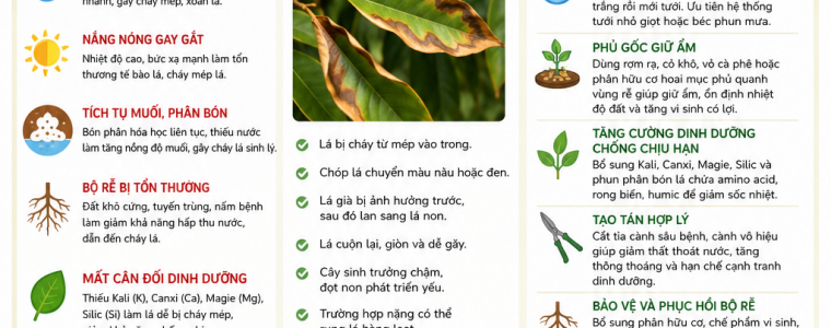 GIẢI PHÁP KHẮC PHỤC HIỆN TƯỢNG CHÁY LÁ SẦU RIÊNG VÀO MÙA KHÔ