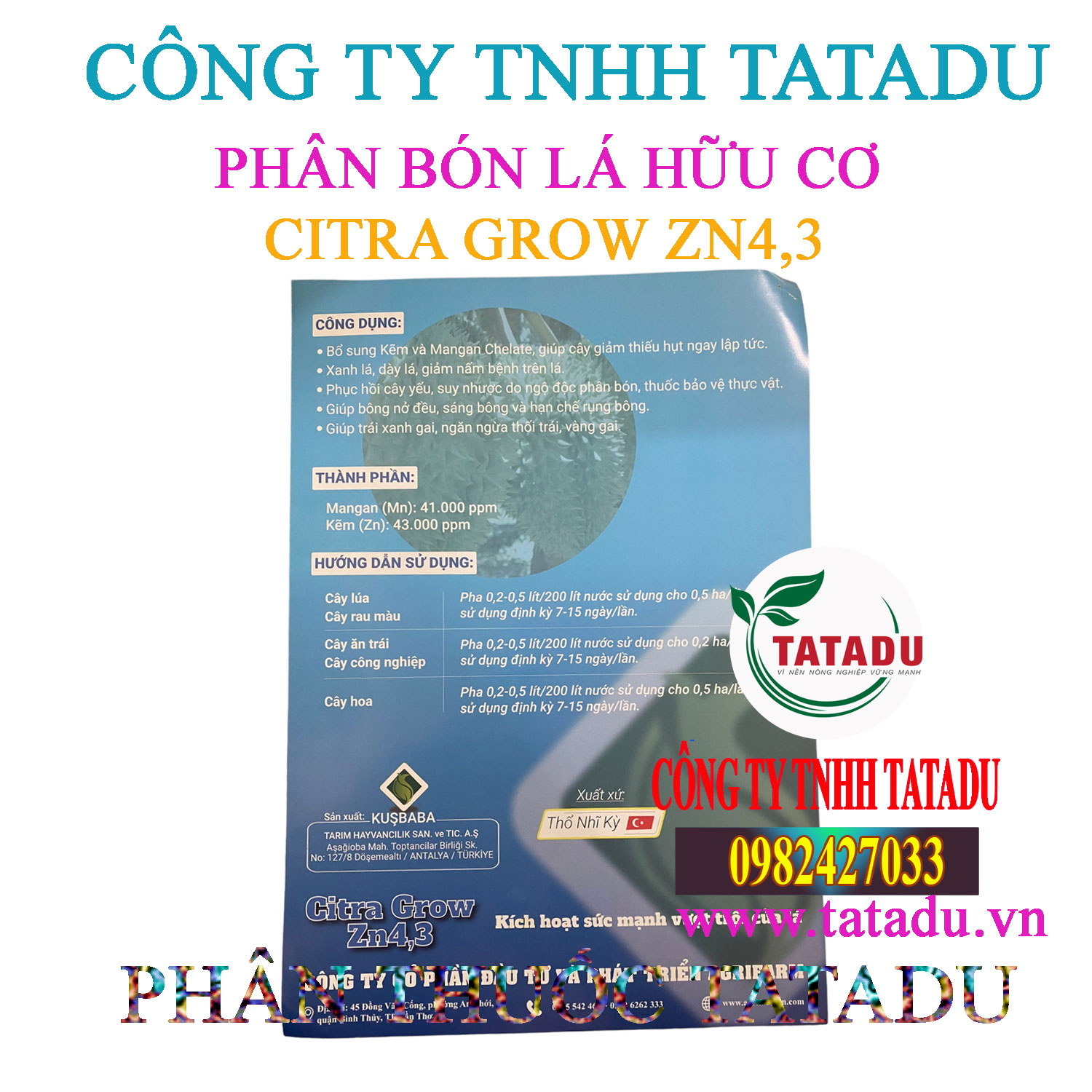 CITRA GROW ZN43 HDSD