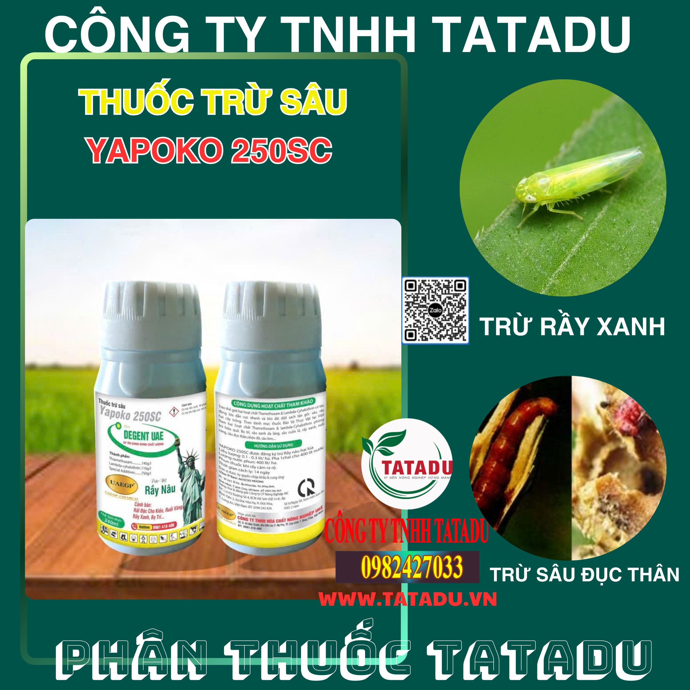YAPOKO 250SC HIEU DEGENT UAE DAC TRI RAY XANH SAU DUC THAN YAPOKO 250SC HIEU DEGENT UAE DAC TRI RAY XANH SAU DUC THAN