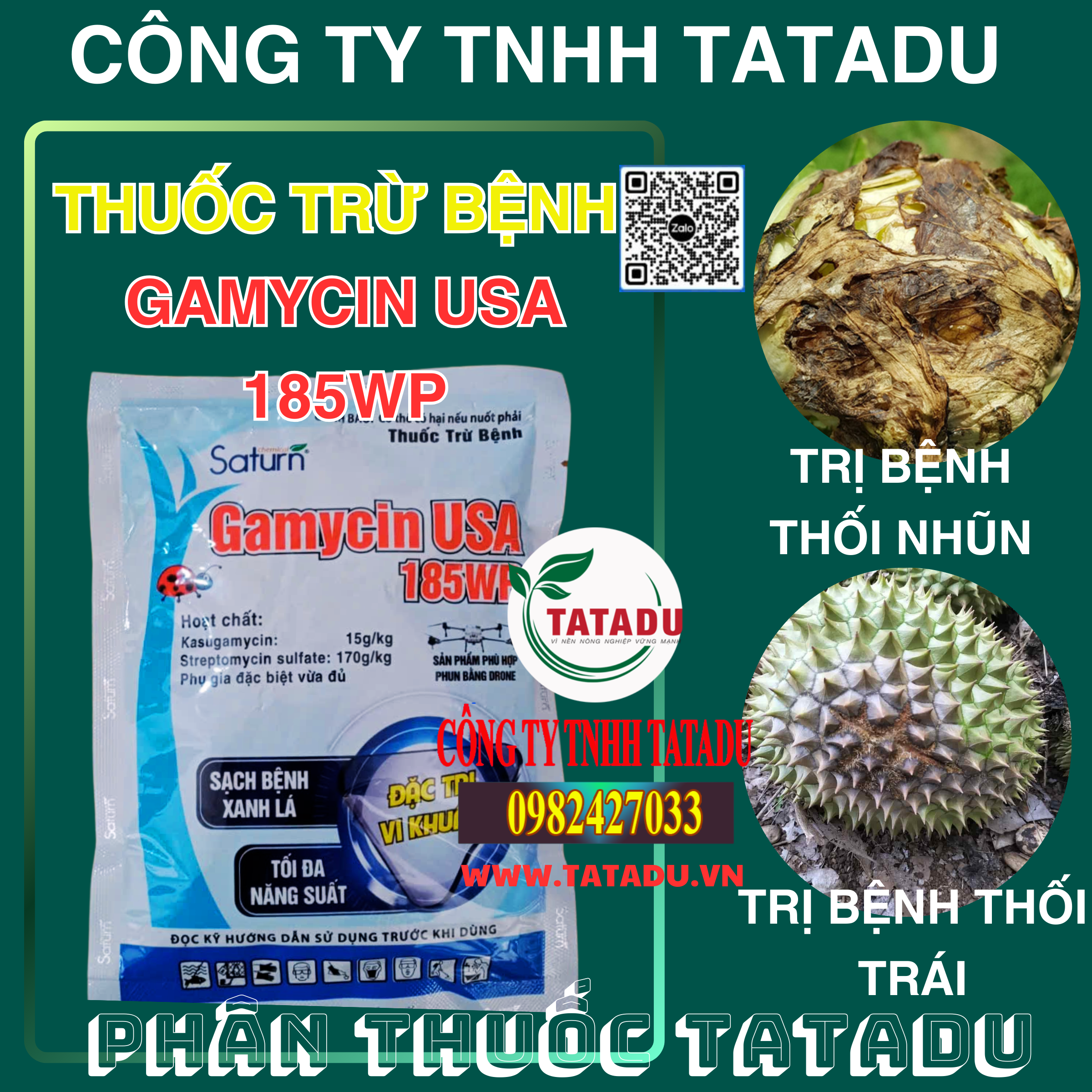 GAMYCIN USA 185WP TRU BENH THOI NHUN THOI TRAI GAMYCIN USA 185WP TRU BENH THOI NHUN THOI TRAI