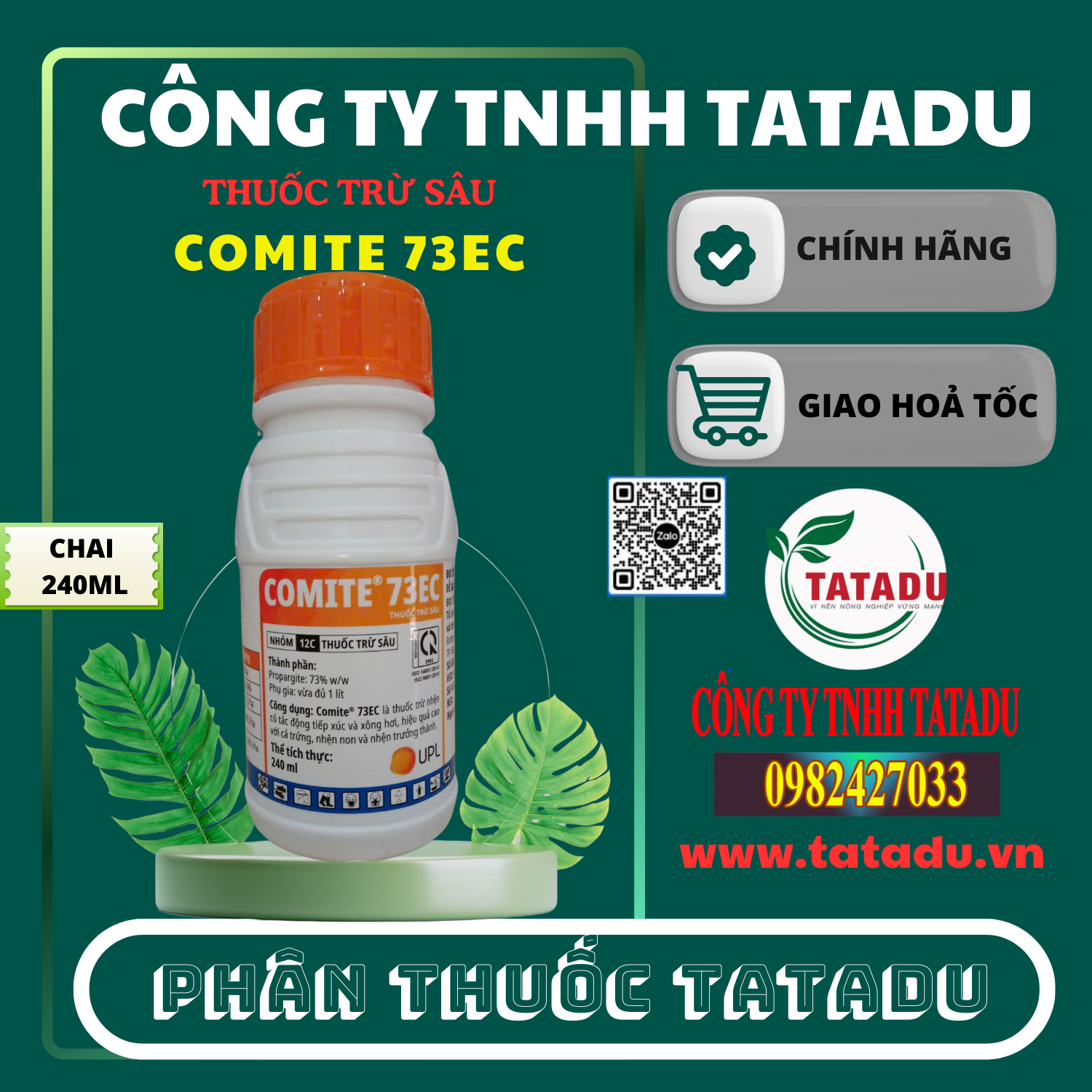 COMITE 73EC CHAI 240ML MAU MOI UPL