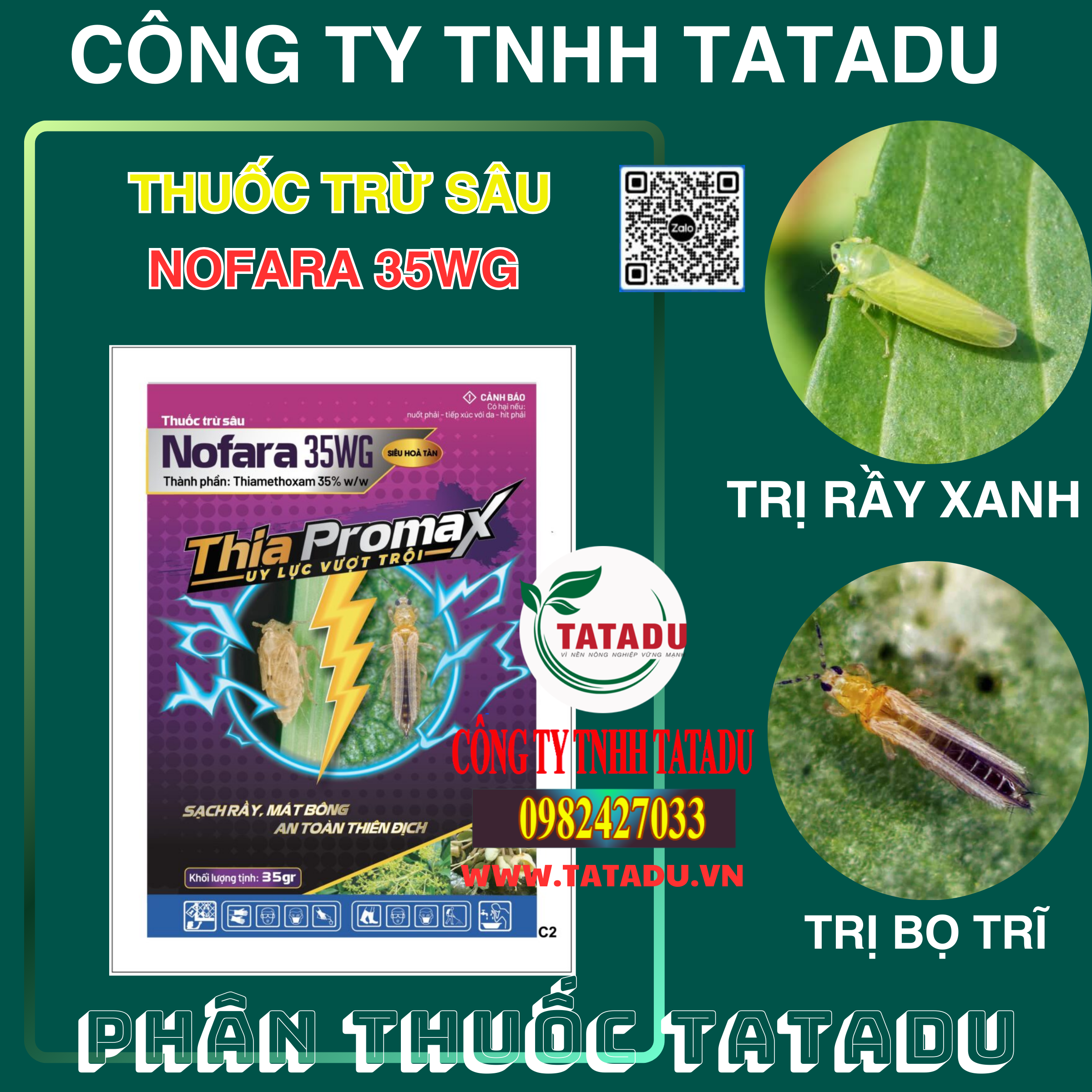 NOFARA 35WG GOI 35GR DAC TRI RAY XANH BO TRI NOFARA 35WG GOI 35GR DAC TRI RAY XANH BO TRI