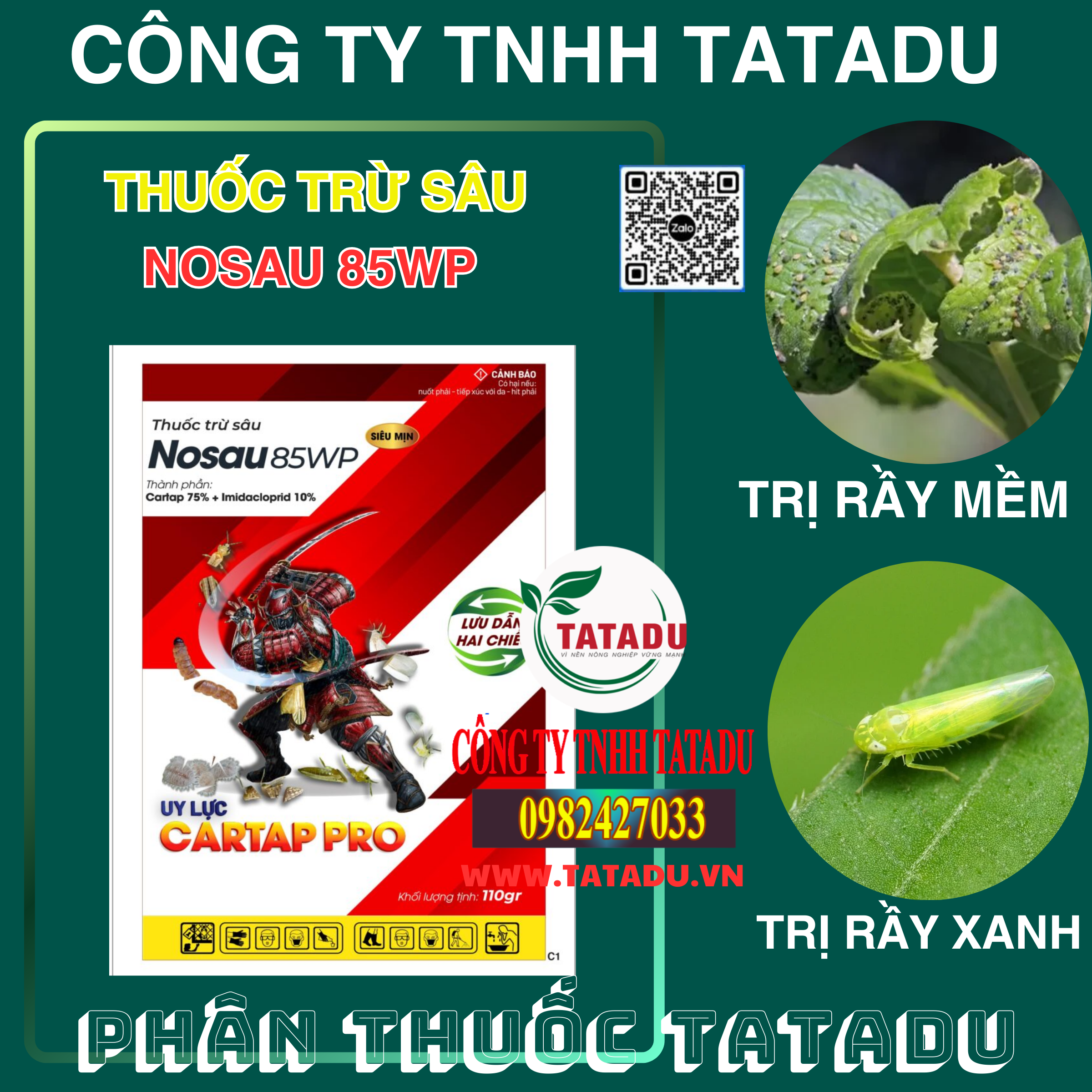 NOSAU 85WP GOI 110GR DAC TRI RAY MEM RAY XANH NOSAU 85WP GOI 110GR DAC TRI RAY MEM RAY XANH