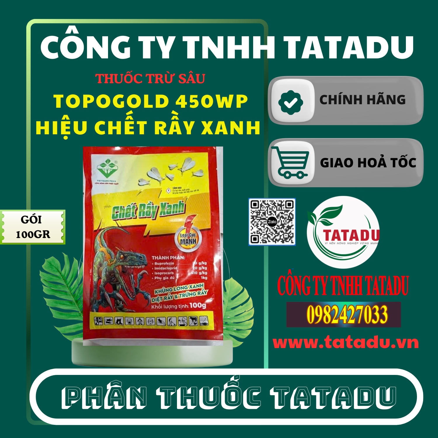 TOPOGOLD 450WP HIEU CHET RAY XANH