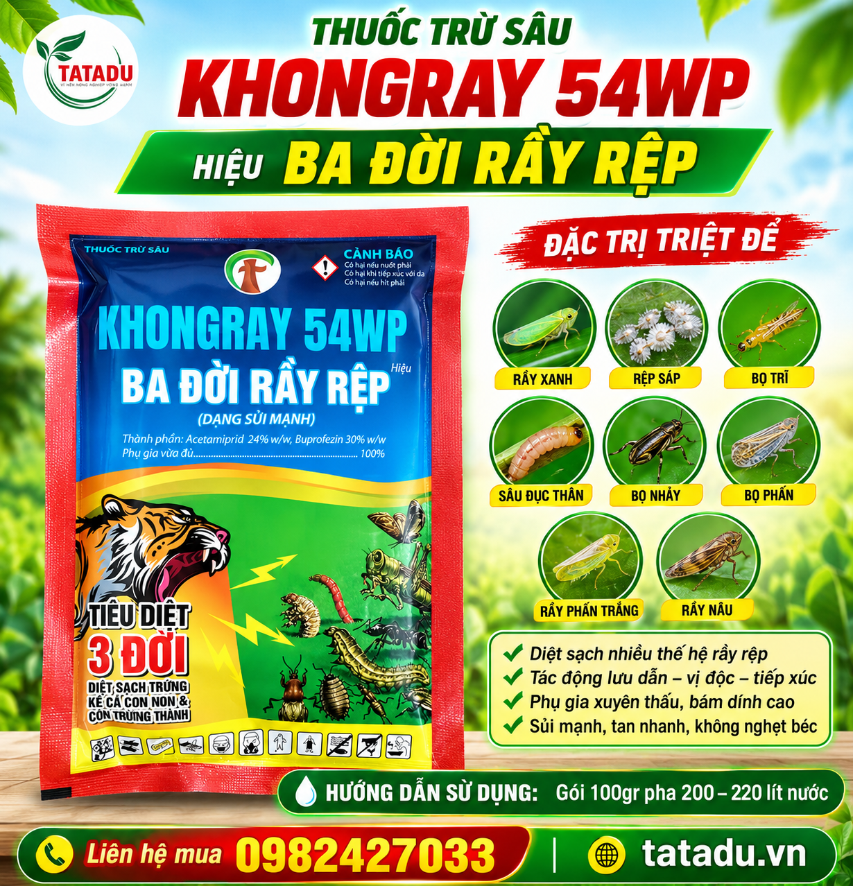 BA DOI RAY REP THUOC TRU SAU KHONGRAY 54WP BA DOI RAY REP THUOC TRU SAU KHONGRAY 54WP