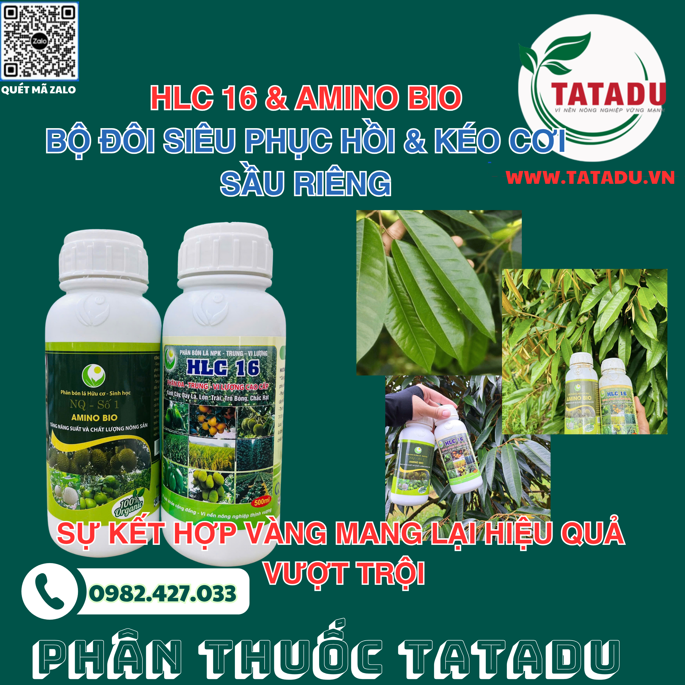 HLC 16 AMINO BIO BO DOI SIEU PHUC HOI KEO COI SAU RIENG