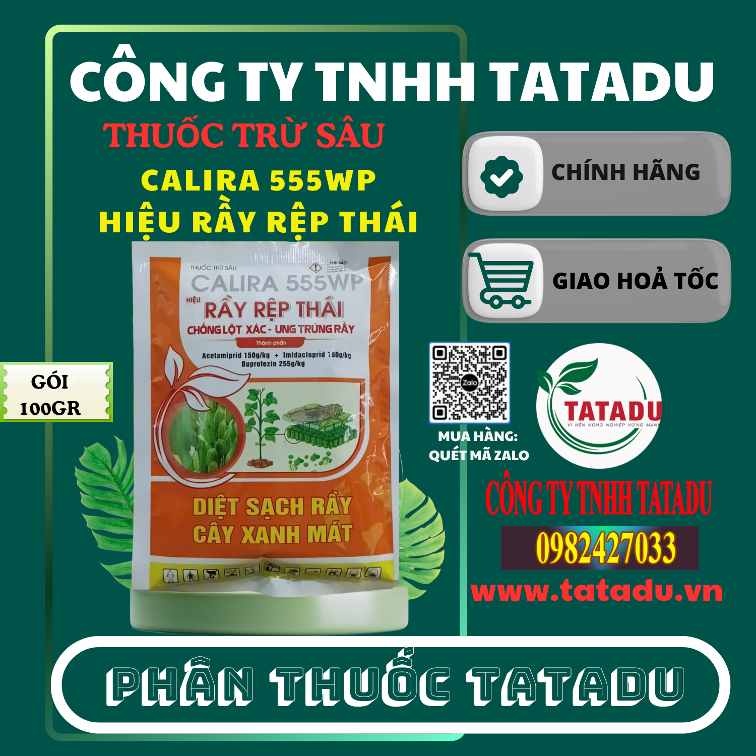 CALIRA 555WP HIỆU RẦY RỆP THÁI