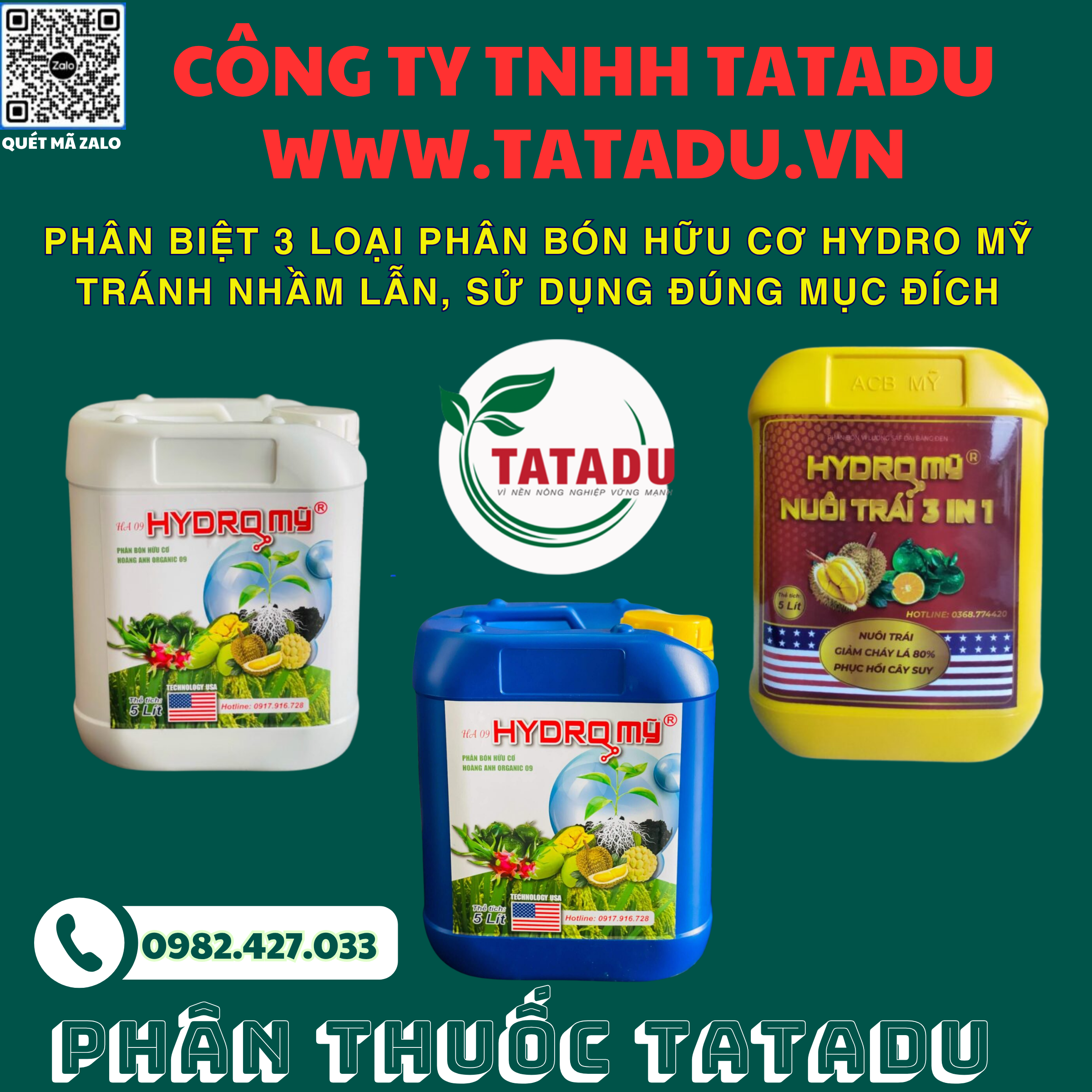 PHAN BIET 3 LOAI PHAN BON HUU CO HYDRO MY TRANH NHAM LAN SU DUNG DUNG MUC DICH