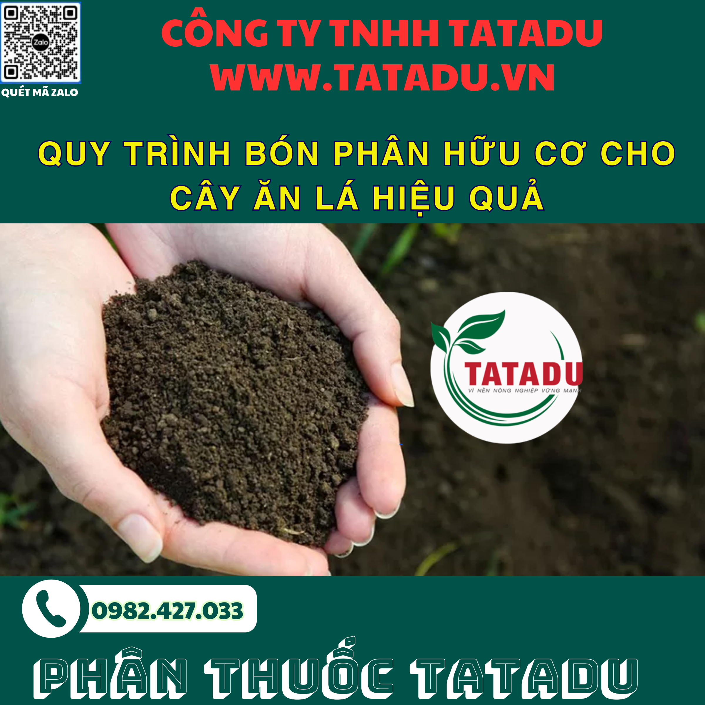 QUY TRINH BON PHAN HUU CO CHO CAY AN LA HIEU QUA