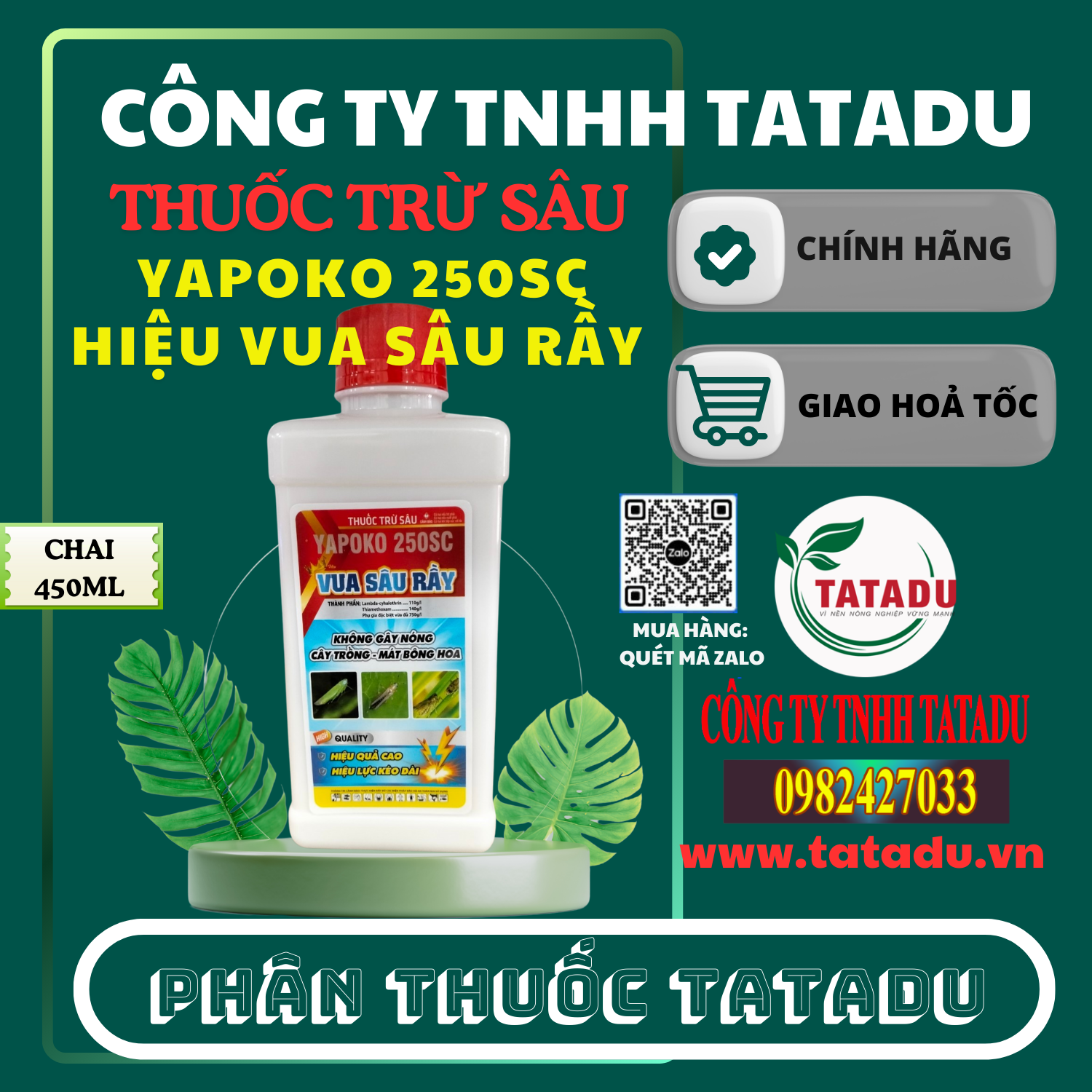 YAPOKO 250SC HIỆU VUA SÂU RẦY