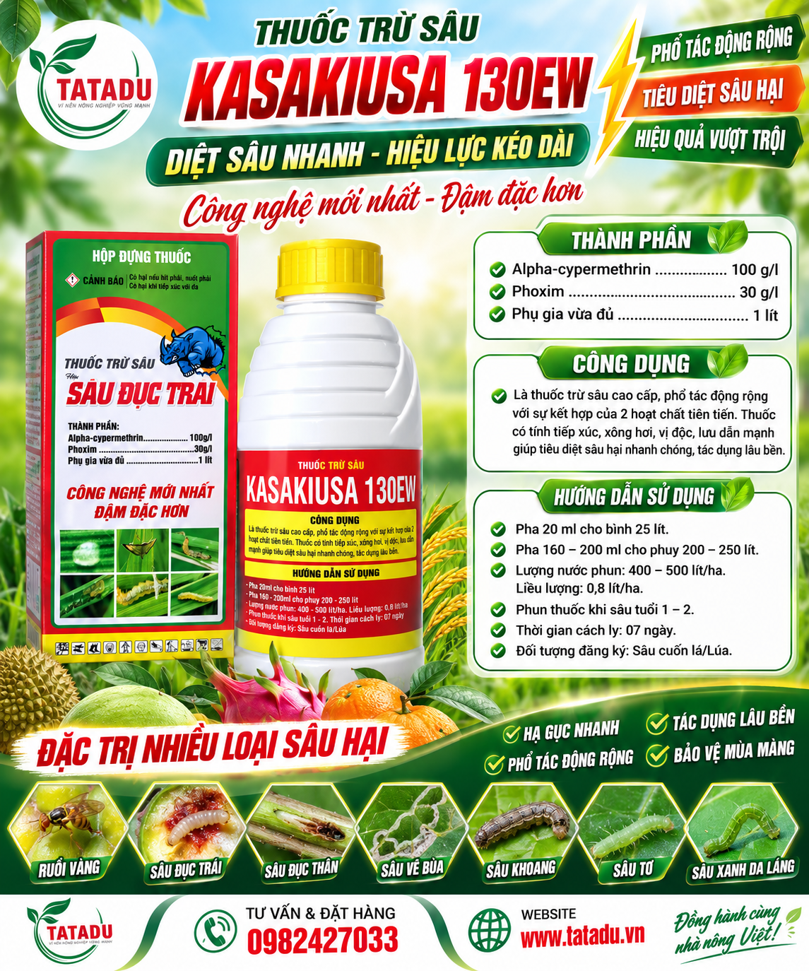 KASAKIUSA 130EW HIEU RUOI VANG SAU DUC TRAI KASAKIUSA 130EW HIEU RUOI VANG SAU DUC TRAI