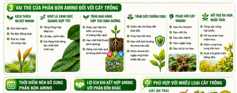 PHAN BON AMINO – GIAI PHAP PHUC HOI CAY NHANH RA DOT MANH LA XANH BEN TANG SUC DE KHANG