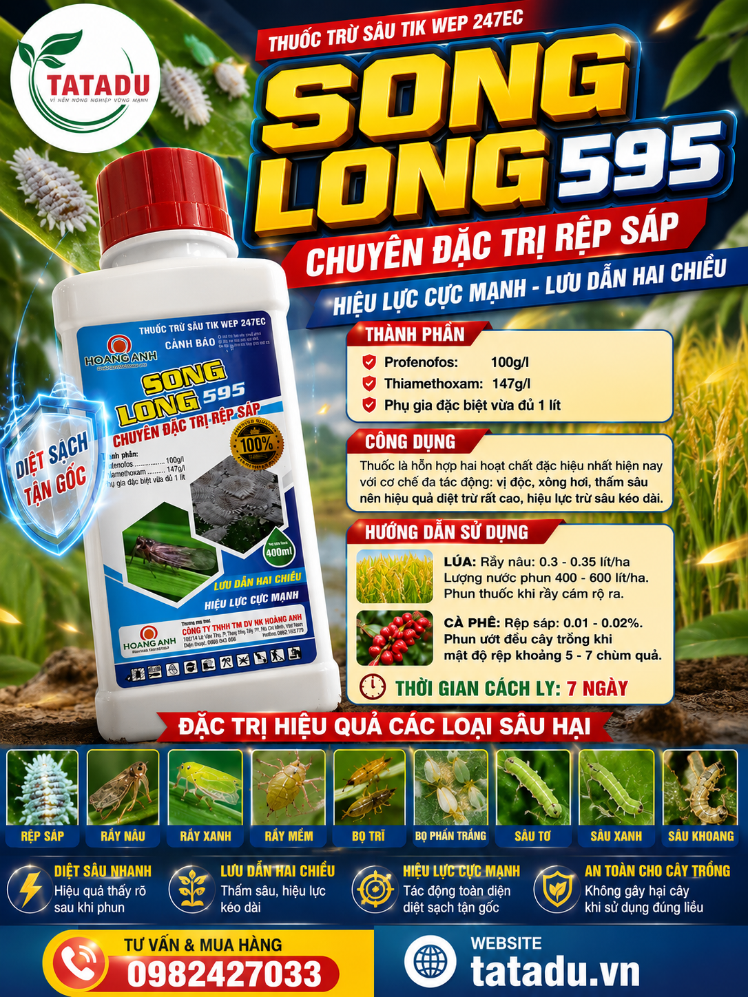 SONG LONG 595 THUOC TRU SAU TIK WEP 247EC