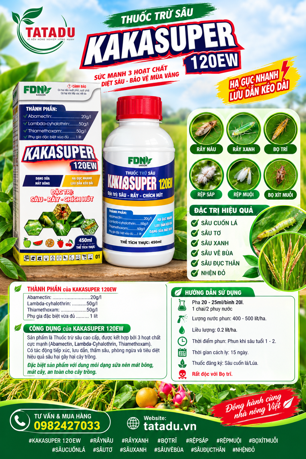 KAKASUPER 120EW CHAI 450ML KAKASUPER 120EW CHAI 450ML