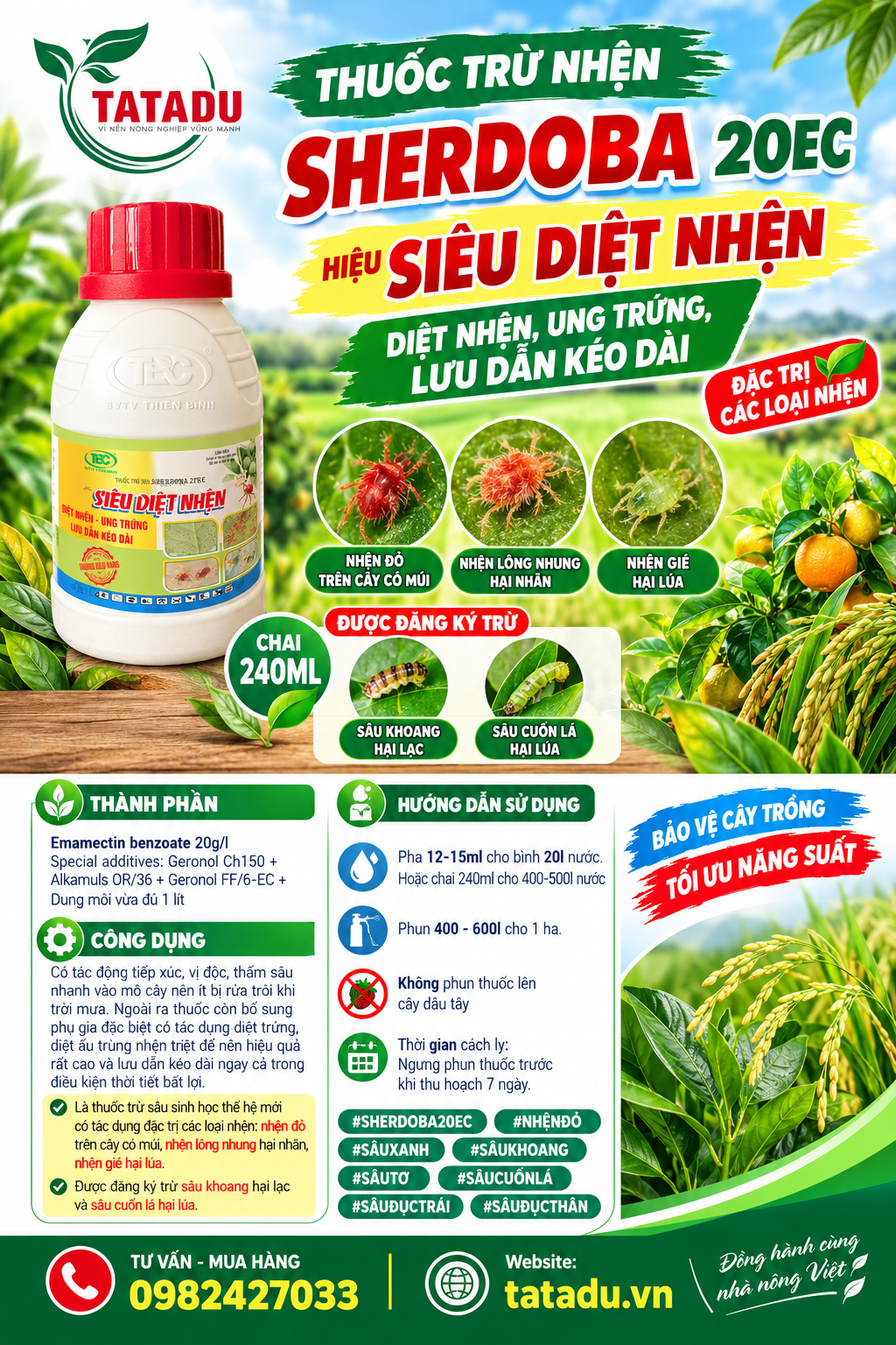 SHERDOBA 20EC HIEU SIEU DIET NHEN SHERDOBA 20EC HIEU SIEU DIET NHEN
