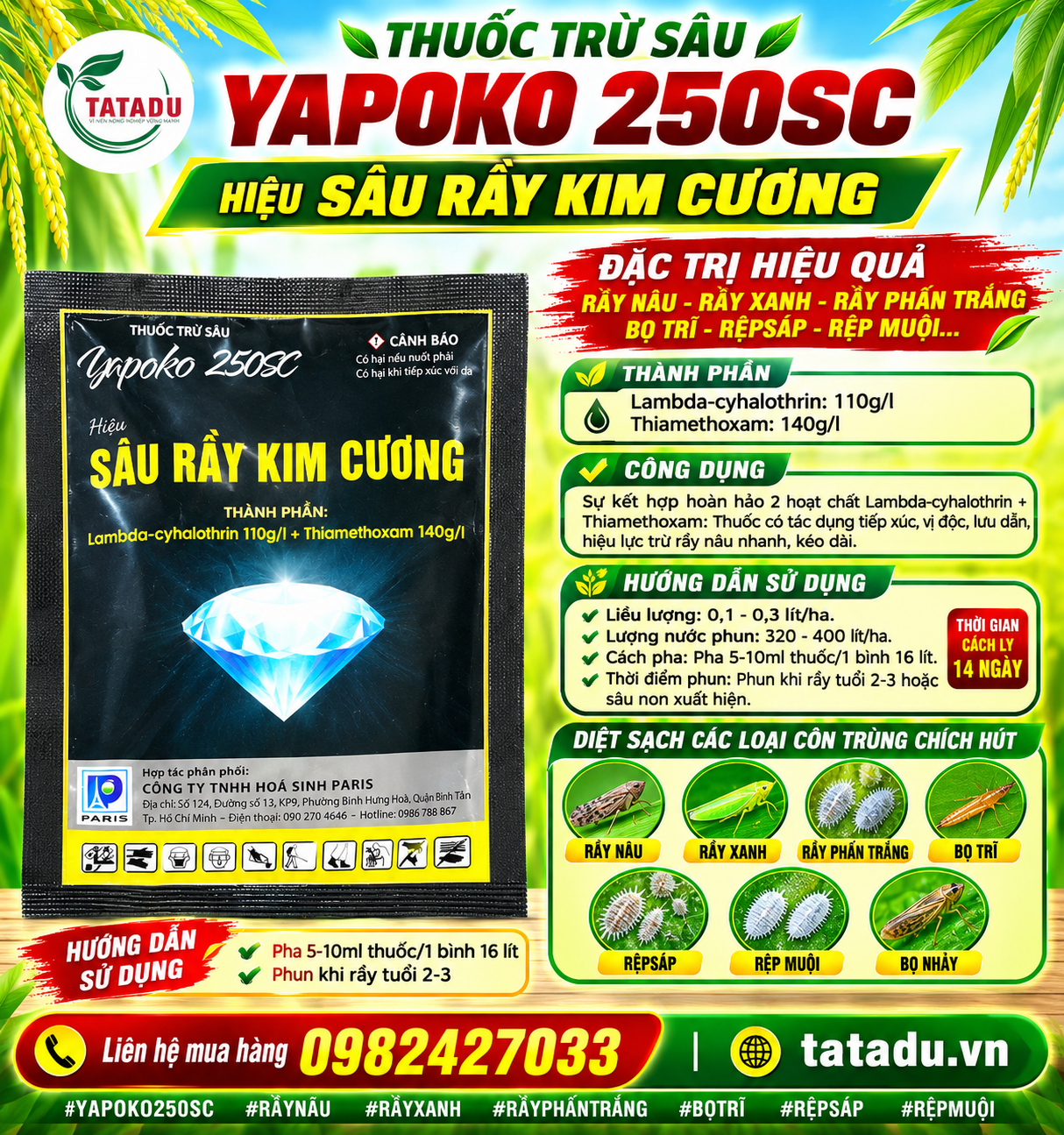 THUOC TRU SAU YAPOKO 250SC HIEU SAU RAY KIM CUONG GOI 25ML THUOC TRU SAU YAPOKO 250SC HIEU SAU RAY KIM CUONG GOI 25ML